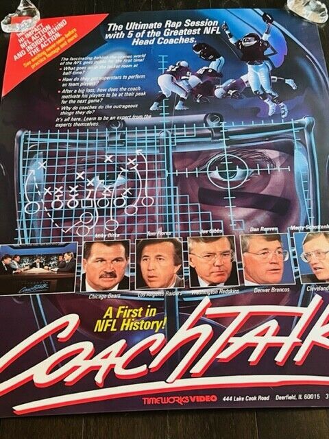Primary image for Movie Theater Cinema Poster Lobby Card 1987 Coach Talk Mike Ditka Gibbs Flores 