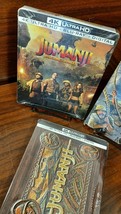 Jumanji/Welcome to Jungle/Next Level Steelbooks (4K+Blu-ray-No Digital)-Free S&amp;H - £84.82 GBP