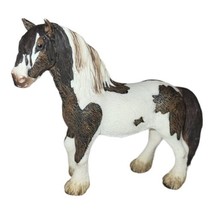 Schleich Tinker Stallion Figure Farm Horse Brown White 2007 4 1/2&quot; - £10.76 GBP
