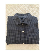 J Crew Slim Fit Flex Wrinkle Free Men’s Shirt Size Large Dark Blue White... - $17.82