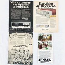Vintage 1977 Magazine Print Ad Home Stereo Lot of 4 Akai Jensen Technics Scott  - £6.05 GBP