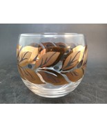 Vintage CERA Glass Clear Roly Poly 60&#39;s Bar Glass 22K Gold Trim Service Cup - £9.34 GBP