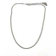 VTG Sarah Cov Silver Tone Fancy Simple Chain Link Necklace Signed 16&quot; Long - £14.47 GBP