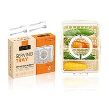Snackle Box Divided Serving Tray with Lid & Handle 4 Compartments - $319.74 Snackle Box Divided Serving Tray with Lid & Handle 4 Compartments - $319.74 MXN