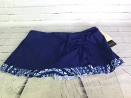 Profile by Gottex Swimwear Skirted Swim Skirt Ruched Brief Blue Women&#39;s ... - £21.70 GBP