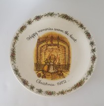 Vintage Holly Hobbie Christmas 1972 10&quot; Porcelain Plate American Greetings - £6.25 GBP