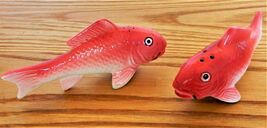 Koi Fish Ceramic Salt and Pepper Shaker Made In Japan Salmon Colored - $19.99
