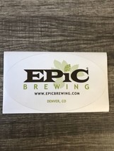 Epic Brewing Beer Brewery STICKER - DECAL NEW Pub Bar Salt Lake City Denver - £2.07 GBP