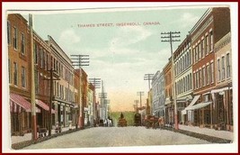 Color Postcard  Thames Street Ingersoll  Ontario - $11.75