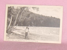 Beach on Mary Lake  Muskoka Lodge Muskoka  Ontario Postcard - £10.17 GBP