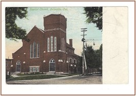 Belleville Ontario Baptist Church Postcard Postmarked 1909 - £6.93 GBP