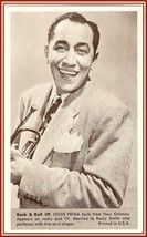 Louis Prima  Number 39  Collectible Rock and Roll  Arcade or Exhibit Card - £6.91 GBP