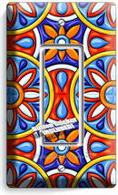 Mexican Talavera Tile Look 1 Gfci Light Switch Plate Kitchen Folk Art Room Decor - $11.99