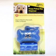 Alpha Dog Series Poopy Pick up Bag Dispenser &amp; 40BAGS - BLUE (Pack of 6) - £16.59 GBP