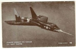 Airplane Chance Vought F7U Cutlass U.S. Navy Fighter Arcade or Exhibit Card - $8.45