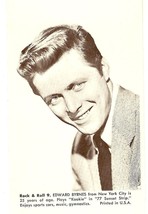 Edward Byrnes Number 9  Collectible Rock and Roll  Arcade or Exhibit Card - $8.06