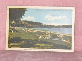 Bathing Beach  Little Lake  Midland Ontario  Canada  Colour Postcard - £9.23 GBP