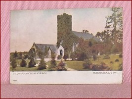 Postcard St. John&#39;s Anglican Church Peterborough  Ontario - £8.94 GBP