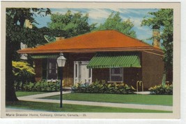 Postcard Marie Dressler  Home Cobourg, Ontario - £10.13 GBP