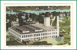Postcard Dominion Combing Mills C.N.R. Bridge and Trent River Trenton Ontario - £12.70 GBP