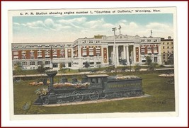 Postcard C.P.R. Station and Countess of Dufferin Winnipeg Manitoba Canada - £6.93 GBP