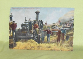 Threshing Grain Canada&#39;s Western Prairies  Vintage Postcard - £5.19 GBP