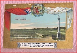 Postcard Wolfe Plaines D&#39;Abraham Quebec Ter-Centenary - £13.25 GBP