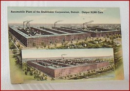 Color Postcard Studebaker Automobile Plant Detroit USA - £13.41 GBP