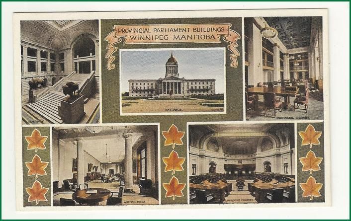Primary image for Postcard Views of Parliament Buildings Winnipeg Manitoba Canada