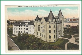 Postcard  Wesley College Winnipeg  Manitoba Canada - £9.30 GBP