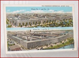 Automobile Plant Studebaker Corporation Detroit USA   Postcard - £13.41 GBP