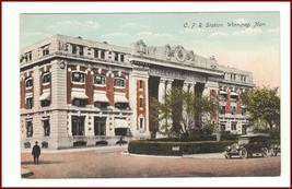 Postcard C.P.R. Station Winnipeg  Manitoba Canada - £8.73 GBP