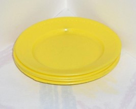 Reliable  Plastic  Lot of 4 Yellow  Plates  Doll Dishes - £4.86 GBP