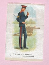 3rd Montreal Battery Field Artillery  Vintage Military  Cigarette Silk N... - $12.50