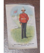 66th Princess Louise Fusiliers Halifax N.S.  Military  Cigarette Silk Nu... - $12.50