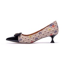 Brand Design Fashion Women&#39;s Shoes Heels 4cm Leather Shoes Party Ladies Shoes Bl - £116.41 GBP