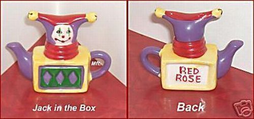 Jack in the Box   Canadian Red Rose Tea  Mini-Teapot  from Toy Chest Series - $8.81
