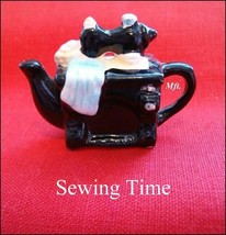 Red Rose Canadian Tea Premium Mini-Teapot Sewing Time - $9.71