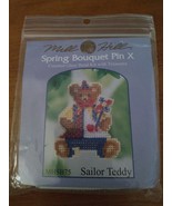 Mill Hill Spring Bouquet Pins X Sailor Teddy MHSB75 Stitch &amp; Beading KIT - $23.00 CAD