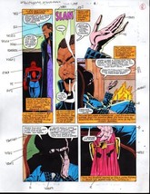 Original 1992 Spectacular Spider-man 195 Marvel color guide comic artwork page 8 - $48.66