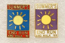 Vintage Jewelry Lapel Pin Lot Summers End Run &amp; Walk Portland Oregon 198... - $12.86