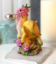 Colorful Fruits Vegetables Yellow Onion Dragon Figurine Fairy Garden Decor - £20.72 GBP