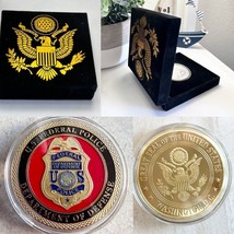 United States FEDERAL DoD POLICE Challenge Coin with velvet case - £15.47 GBP