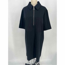 Esprit Popover Shirt Dress Sz L Black Short Sleeve Shift Basic - $27.44