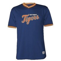 MLB Detroit Tigers Men&#39;s Short Sleeve V-Neck Jersey - L - £19.65 GBP