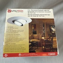 Utilitech White Eyeball Recessed Light 5 inch Light Kit 128323 - £23.35 GBP
