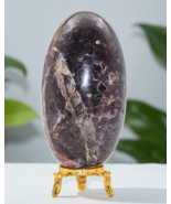 Blue AMETHYST Crystal Stone Healing Energy Gemstone Decor Lingam Gift 95mm