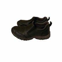 Duluth Trading Wild Boar Dark Brown Leather Mocs Slip On Shoes Mens 8.5 Wide - £27.94 GBP