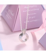 925 Sterling Silver Crown O Floating Locket Pendant Necklace - $26.99