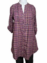 New Vintage America Women’s Small Patterson Plumberry Long Sleeve Top Plaid - £9.43 GBP